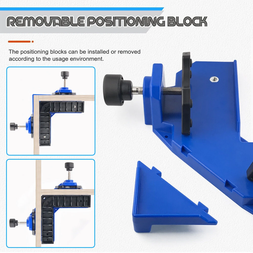 ABS Right Angle Woodworking Clamp Adjustable 90 Degree Corner Clamp Board Thickness 24-75mm for Photo Framing Cabinet Making Welding Furniture Assembly — view 7