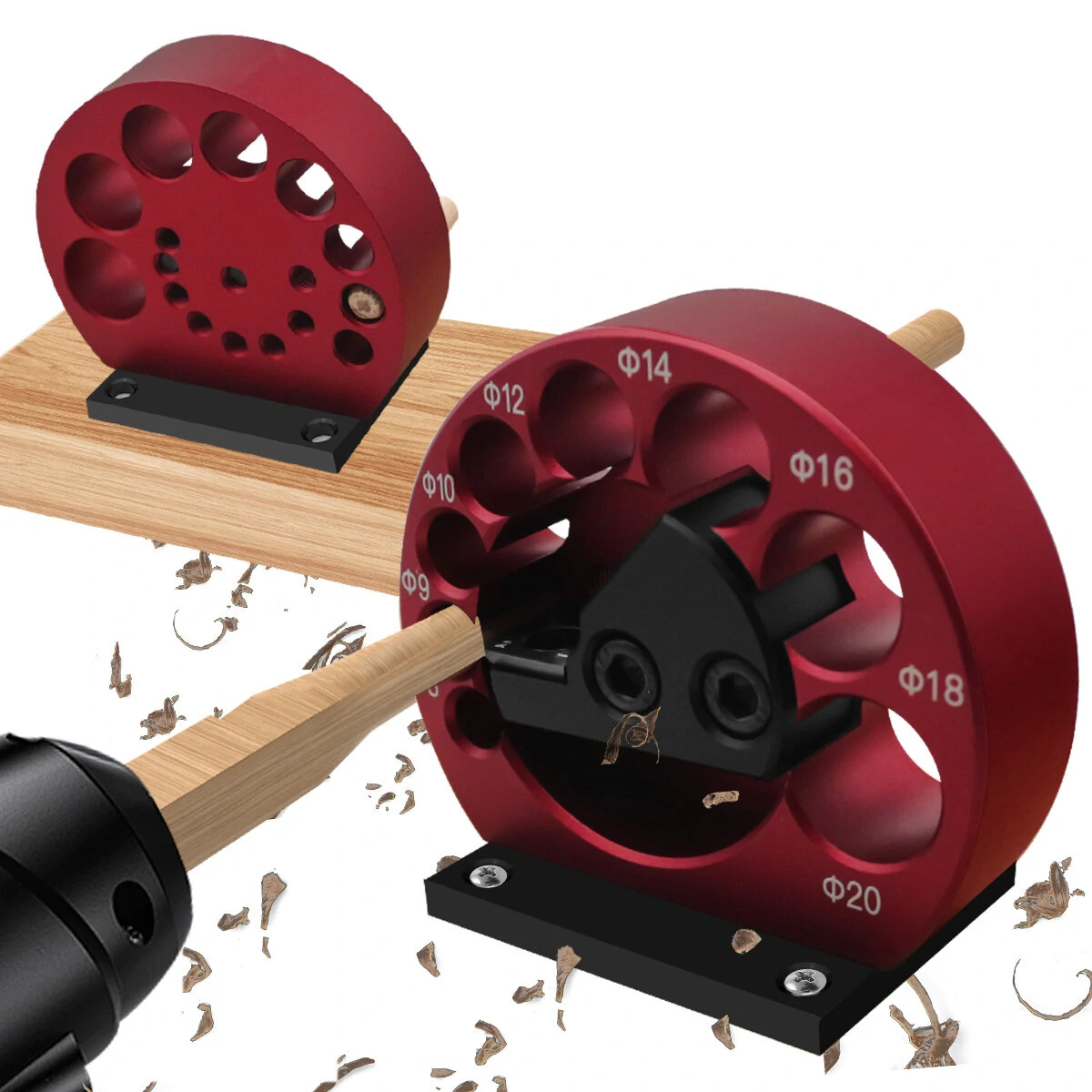 Adjustable Dowel Maker Jig Kit 8-20mm Perfect for Efficient Precision Woodworking and Round Rod Crafting — view 3