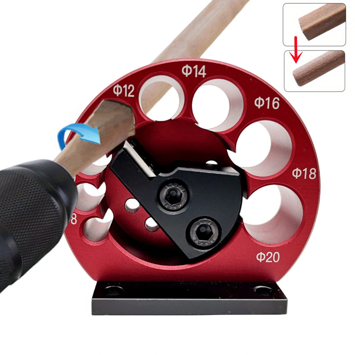 Adjustable Dowel Maker Jig Kit 8-20mm Perfect for Efficient Precision Woodworking and Round Rod Crafting — view 8