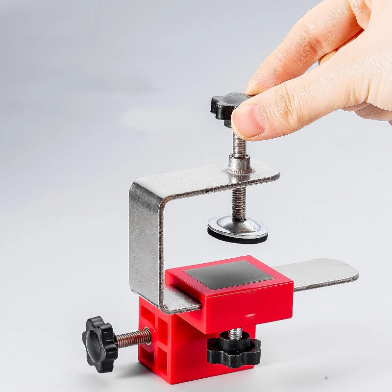 Adjustable Drawer Front Panel Installation Clamps Cabinet Hardware Jig Metal Cabinet Positioning Tool for Precise Fast Panel Fixing Woodworking Assembly — view 3