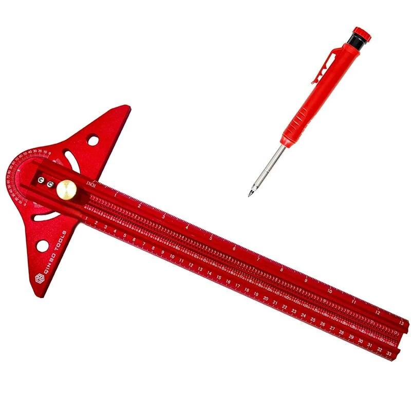Adjustable Multi-angle T-square Woodworking Scriber Marking Line Ruler Precision Line Drawing aid Ruler with Angle Adjustment Scale — Pricio