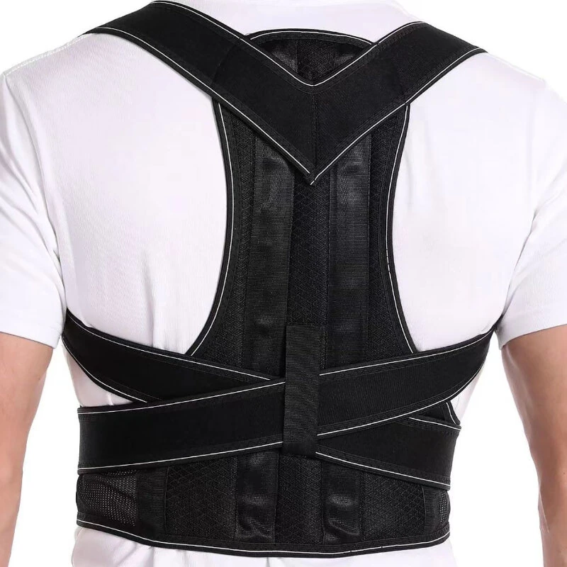 Adjustable Posture Corrector Fitness Back Support Shoulder Lumbar Brace Support Adjustable Belt Comfortable Corrector Belt — view 3