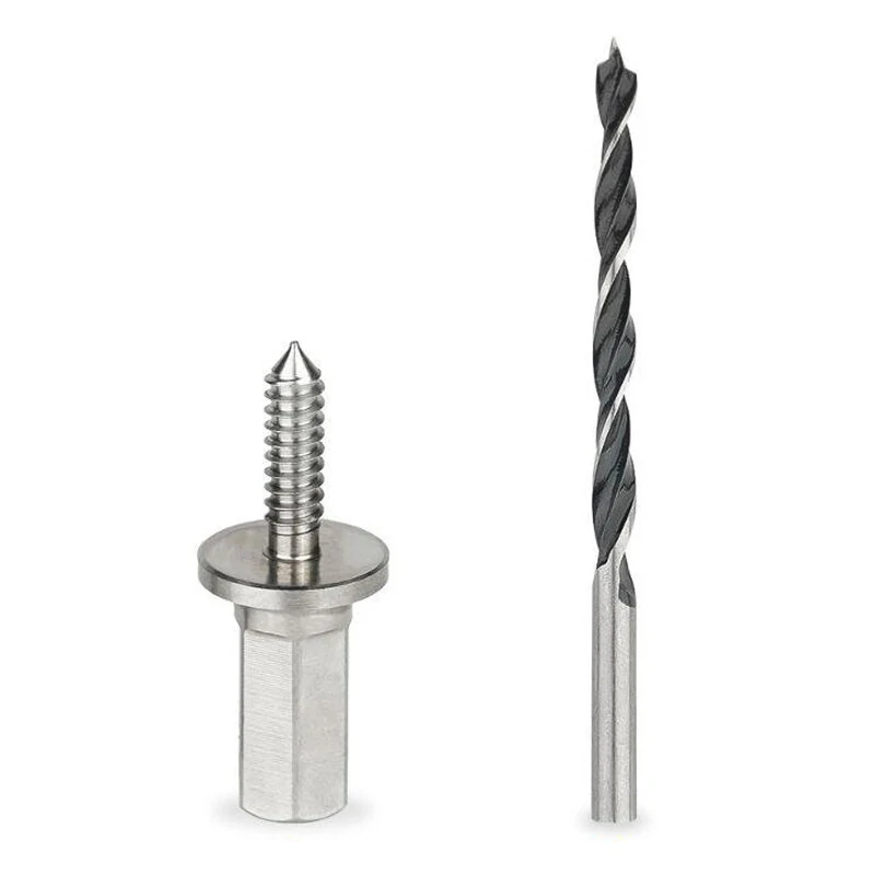 Adjustable Stainless Steel Drill Head Tool for Woodworking Hexagonal 10mm End Lightweight and Durable Design Ideal for Round Dowels — view 2