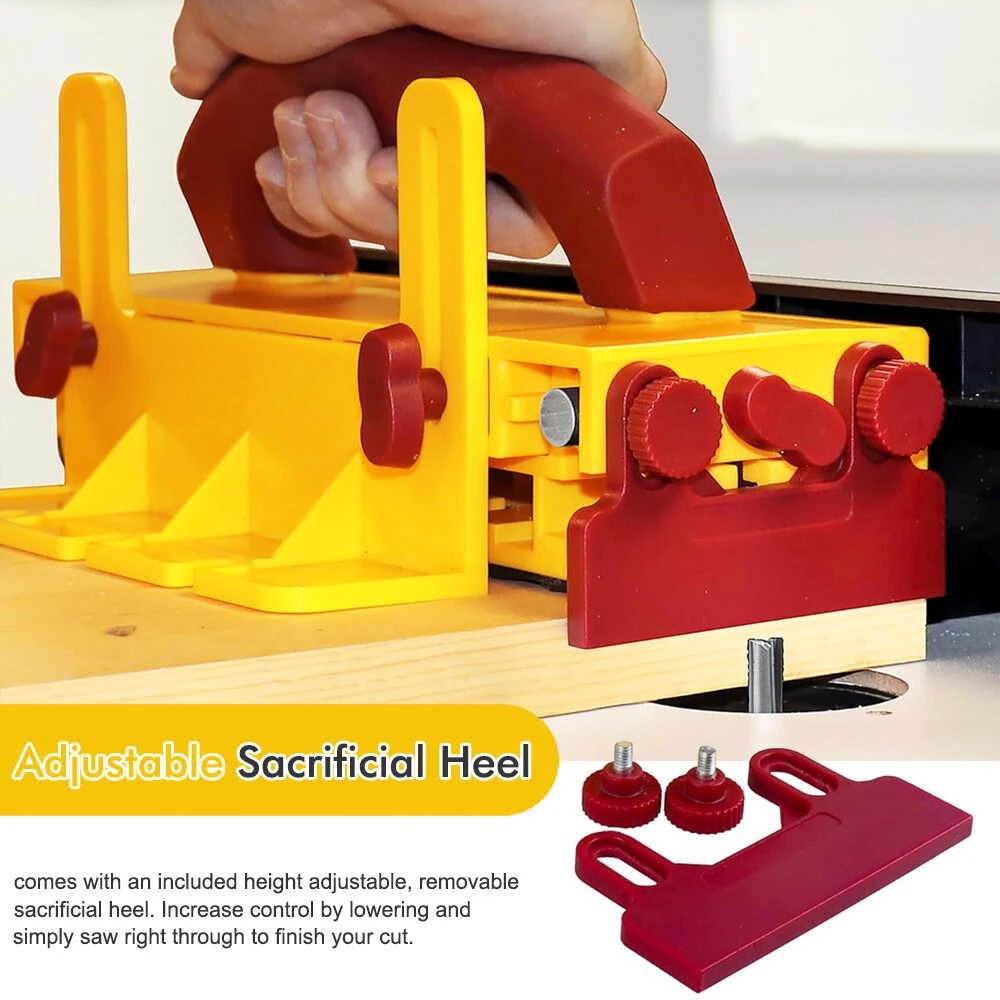 Adjustable Table Saw Pushblock Cuts Safe for Widgets Difficult Cut for Table Saws / Router Tables / Band Saws / Jointers — view 5