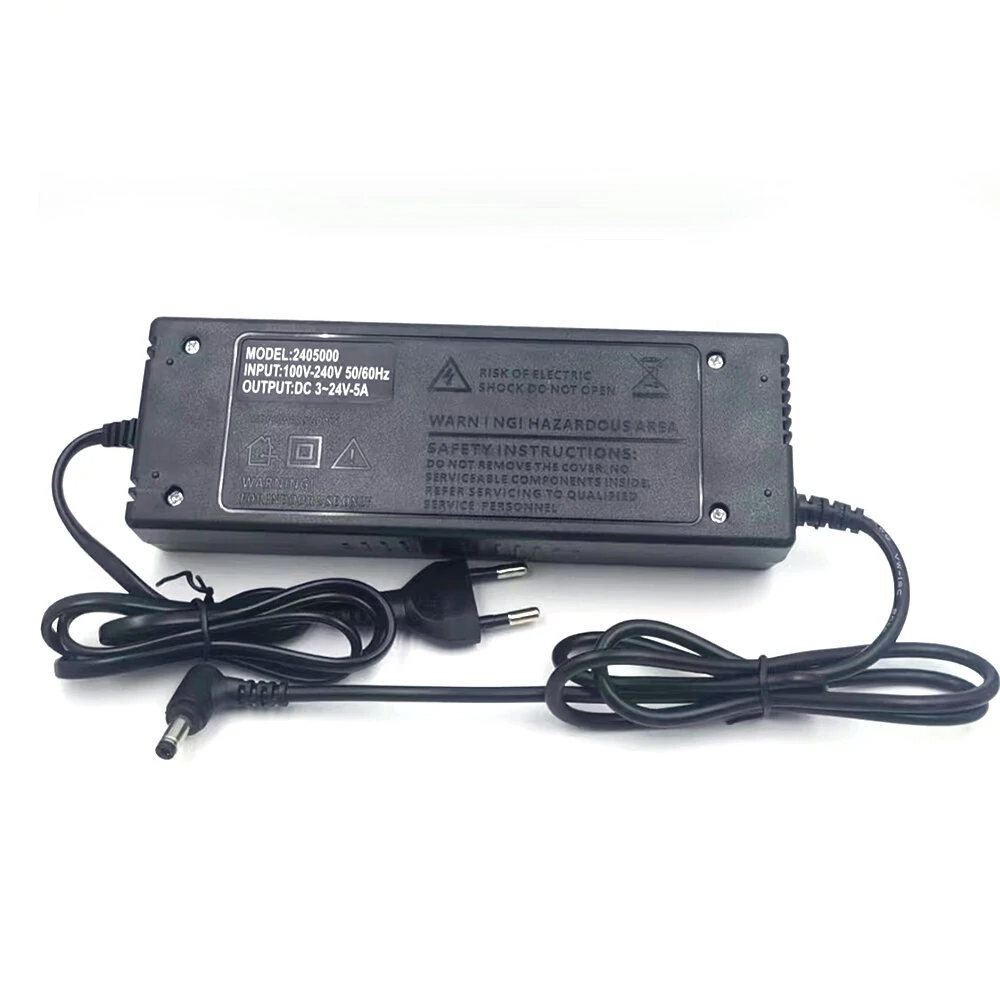 Adjustable Voltage Adapter 3-24V5A 120W Clear Display Screen High Efficiency 100-240V AC Input Premium 22-Wire Cable Ideal Power Solution for Various Devices Selectable Plug Type — view 5