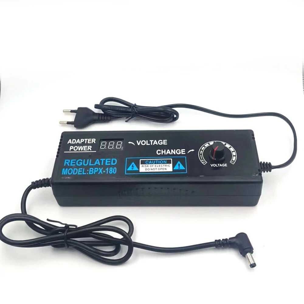 Adjustable Voltage Power Adapter 3-12V10A Universal AC Input Clear Display Screen High Work Efficiency Premium Quality 22-Wire Cable - Universal Plug Options for Global Use — view 3