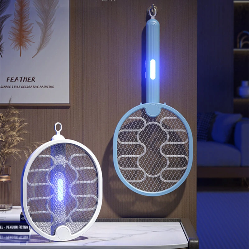 AGSIVO 3 In 1 3000V Cordless Rechargeable Electric Mosquito Bug Zapper Foldable Handheld Mosquito Killing Lamp — view 2