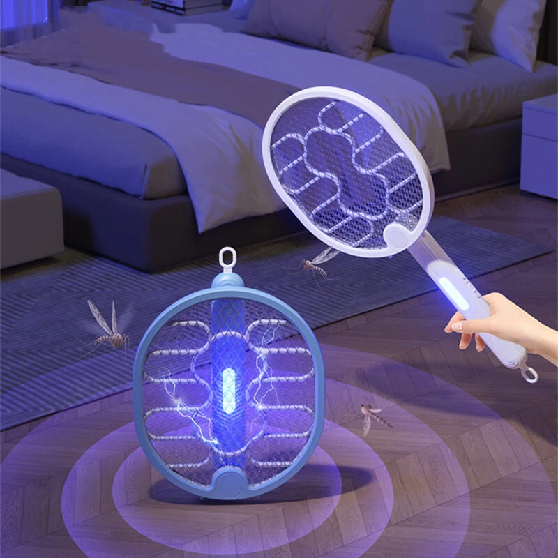AGSIVO 3 In 1 3000V Cordless Rechargeable Electric Mosquito Bug Zapper Foldable Handheld Mosquito Killing Lamp — view 3