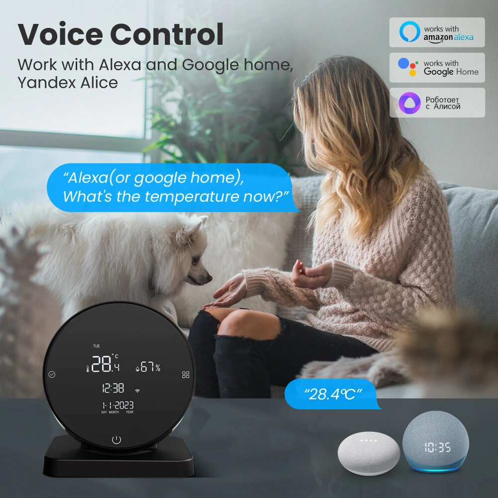 AGSIVO 3 In 1 Tuya Wifi Infrared IR Remote Controller Alarm Clock Temperature and Humidity Sensor Compatible with Alexa & Google Home — view 7