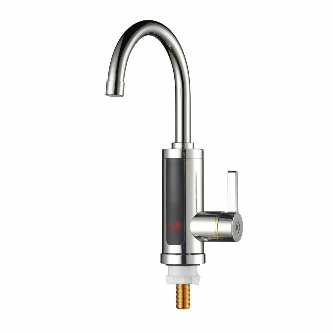 AGSIVO 3000W Instant Electric Water Heater Faucet Tap Tankless LED Digital Display Stainless Steel EU Plug for Kitchen Bathroom — AGSIVO