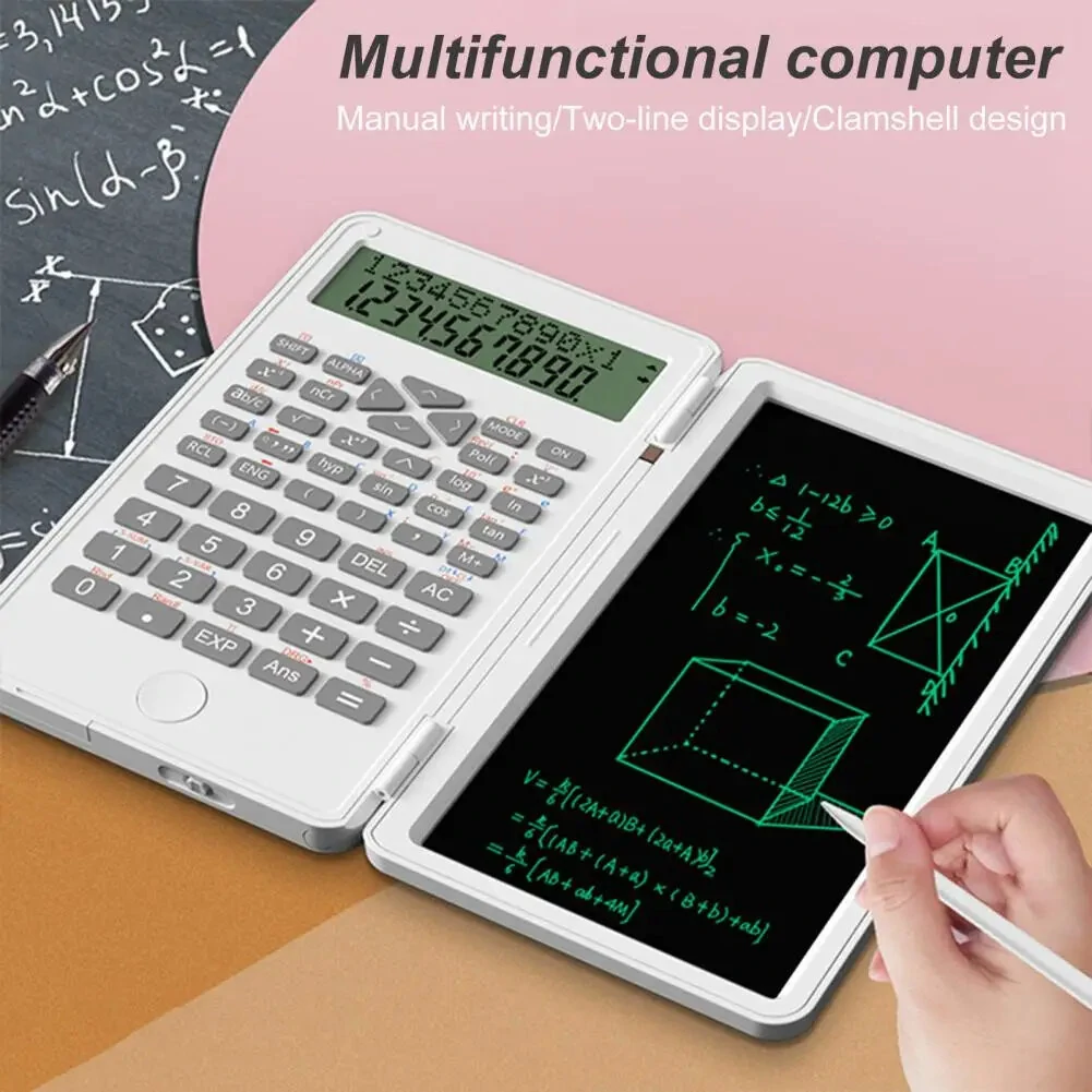 AGSIVO 6 Inches Scientific Calculator with LCD Writing Tablet and 240 Functions Professional Calculators for School Students Office Assistant — view 4