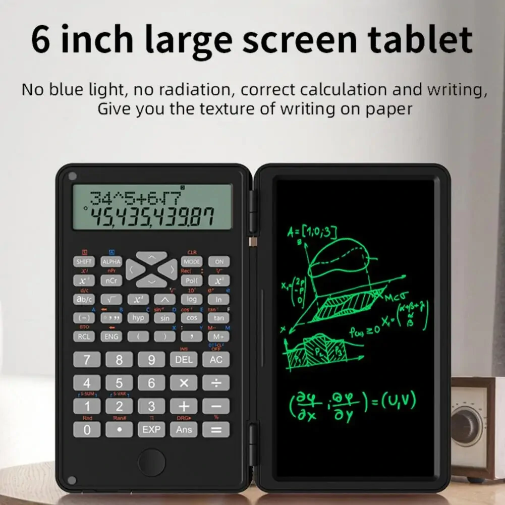 AGSIVO 6 Inches Scientific Calculator with LCD Writing Tablet and 240 Functions Professional Calculators for School Students Office Assistant — view 5