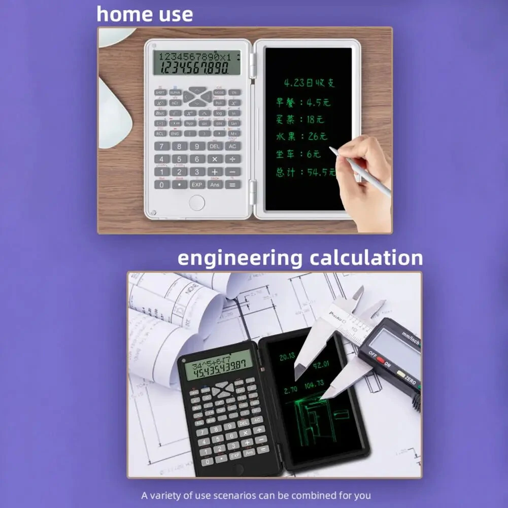 AGSIVO 6 Inches Scientific Calculator with LCD Writing Tablet and 240 Functions Professional Calculators for School Students Office Assistant — view 7