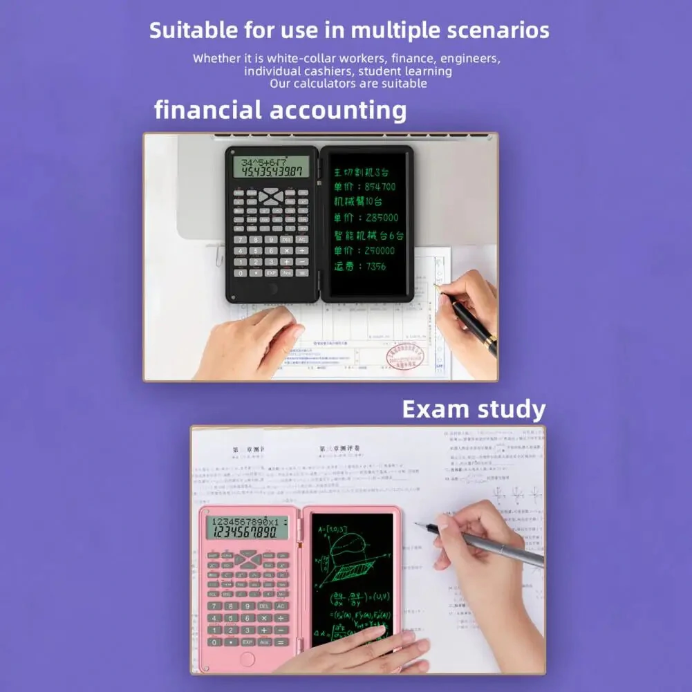 AGSIVO 6 Inches Scientific Calculator with LCD Writing Tablet and 240 Functions Professional Calculators for School Students Office Assistant — view 8