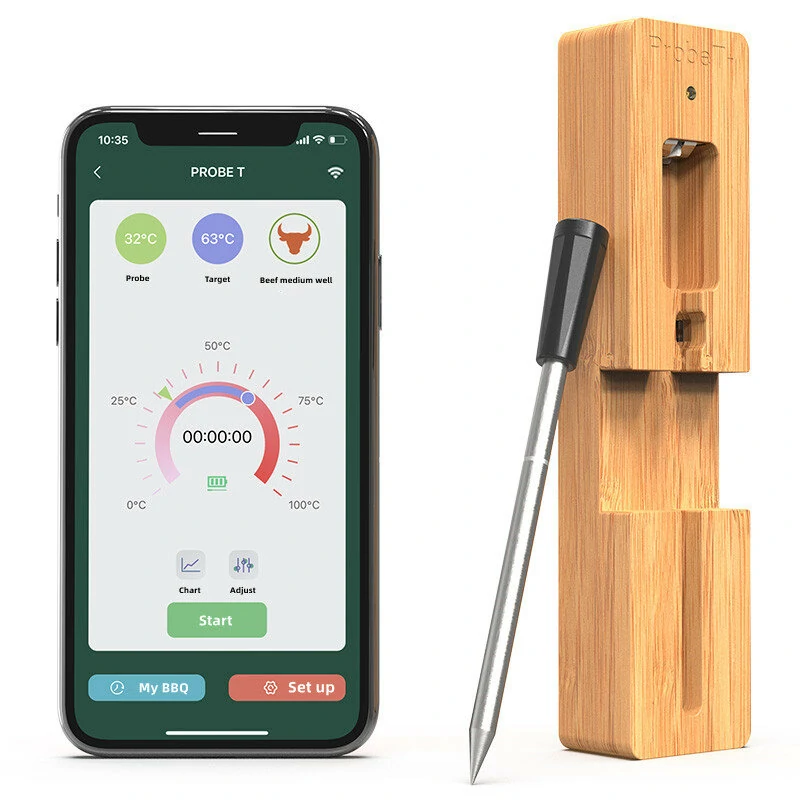 AGSIVO bluetooth Wireless Food Meat Thermometer 165ft Long Range Digital Thermometer Alarm for Grilling For BBQ Kitchen Cooking — AGSIVO