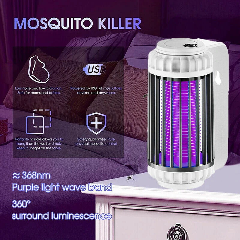 AGSIVO Cordless 3000V Electric Mosquito Bug Zapper Mosquito Killing Lamp with Rechargeable Battery for Indoor and Outdoor — view 3