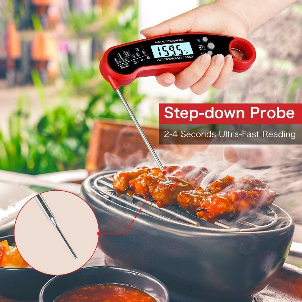 AGSIVO Fast Instant Read Digital Food Meat Thermometer Waterproof For BBQ Kitchen Cooking Grilling — view 6