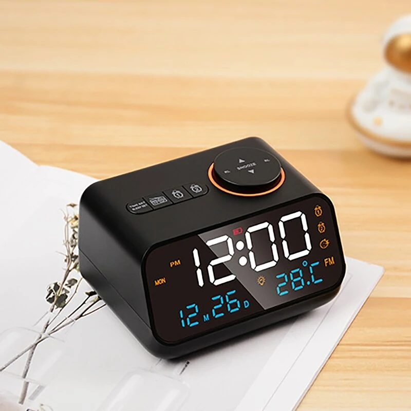 AGSIVO FM Radio Digital Alarm Clock with Dual Alarm / Snooze / Temperature Display / Date Display / Memory Function — view 6
