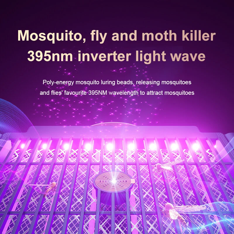 AGSIVO Large Cordless Rechargeable Electric Mosquito Bug Zapper Mosquito Killing Lamp Fly Trap with 1200mAh Rechargeable Battery For Indoors Outdoors Business — view 6