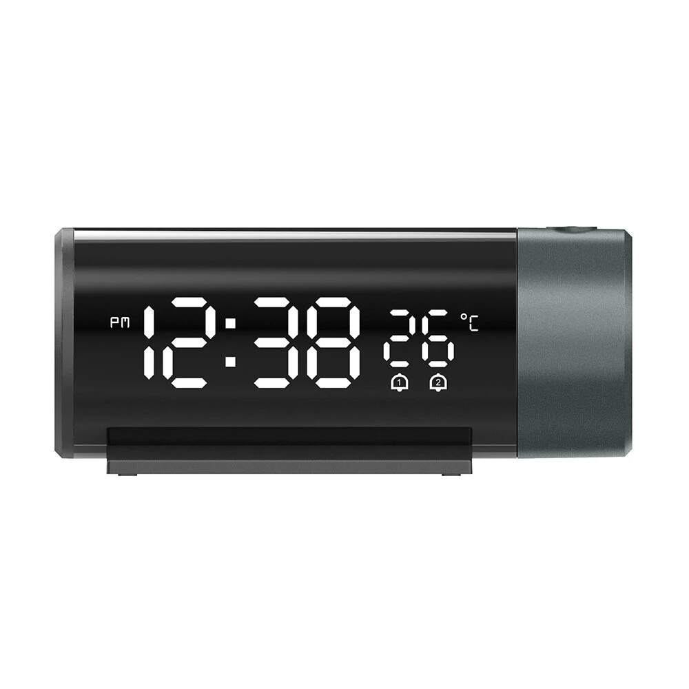 AGSIVO LED Digital Projection Alarm Clock with Projection on Ceiling Wall / Snooze / Temperature Display / External USB Power Supply For Bedroom — view 8