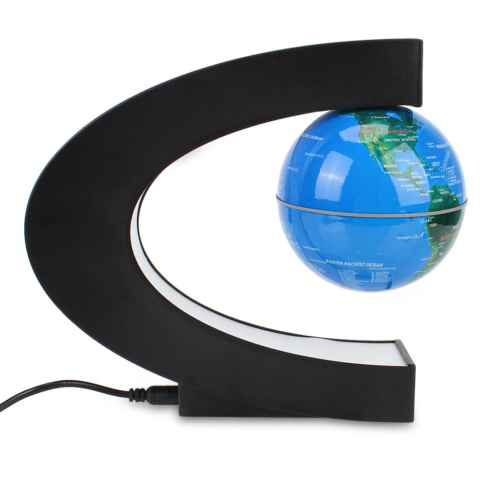AGSIVO Magnetic Floating Levitating Globe World Map with LED light Educational Gifts for Kids Students Birthday Gifts Gadgets for Teens Christmas Gifts — view 5