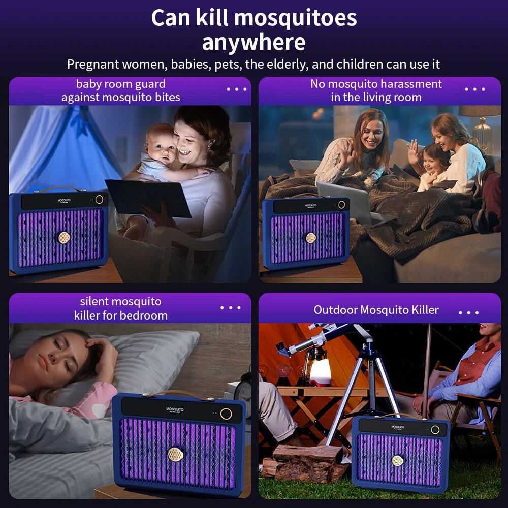 AGSIVO Plug-in 3000V High Power Electric Mosquito Bug Zapper Mosquito Killing Lamp for Indoor and Outdoor — view 9