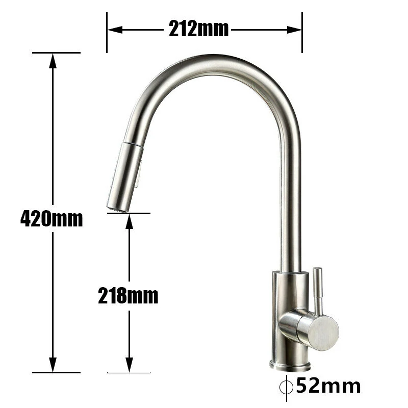 AGSIVO Smart Touch Kitchen Sink Faucet 360 ° Rotation with Pull Down Sprayer Motion Sensor Cold Hot Mixed Tap SUS 304 Stainless Steel Brushed Nickel — view 8