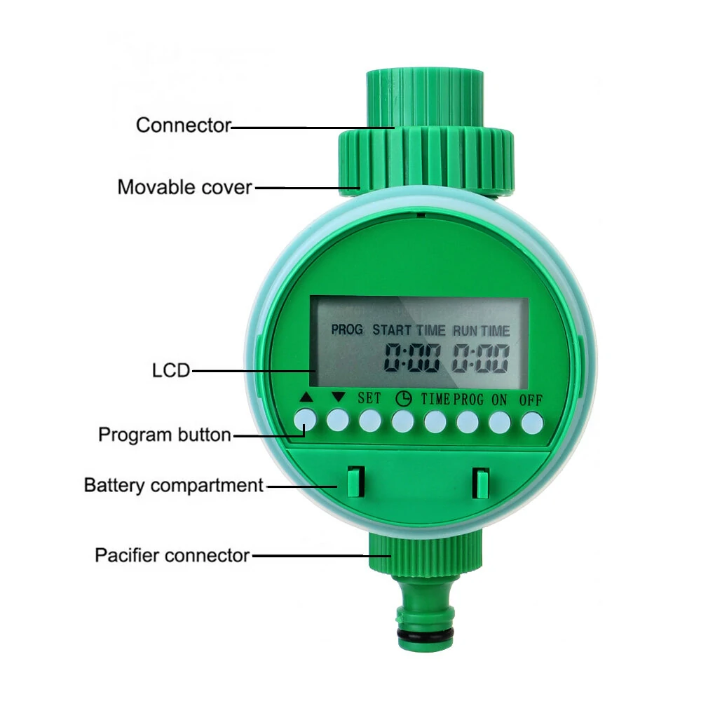 AGSIVO Sprinkler Timer Digital Automatic Water Timer Programmable Watering Irrigation Timer for Garden Hose Farmland Courtyard Greenhouse — view 6