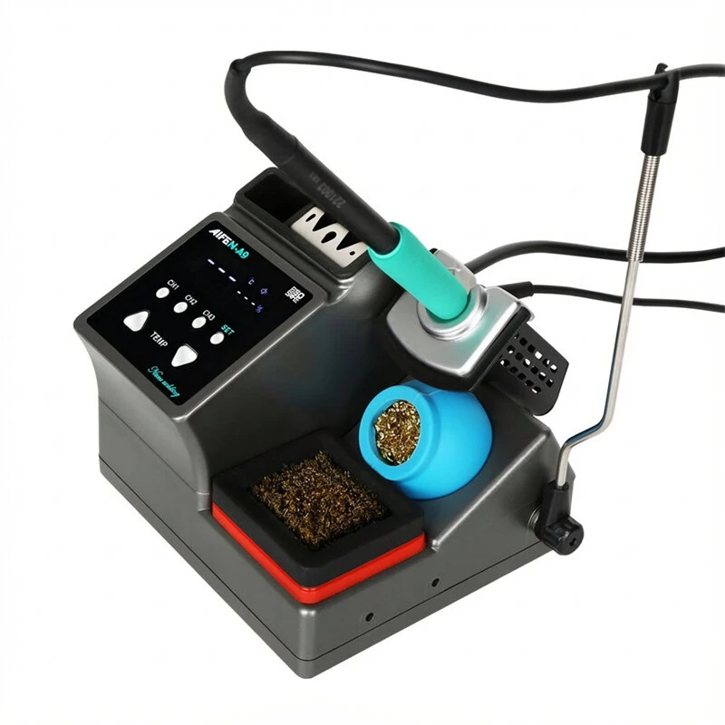 AIFEN A9PRO Soldering Station 120W Temperature Control Welding Tool Compatible with 245 Tips Adjustable Hibernation Bracket Silicone Organizer Professional Soldering Handle