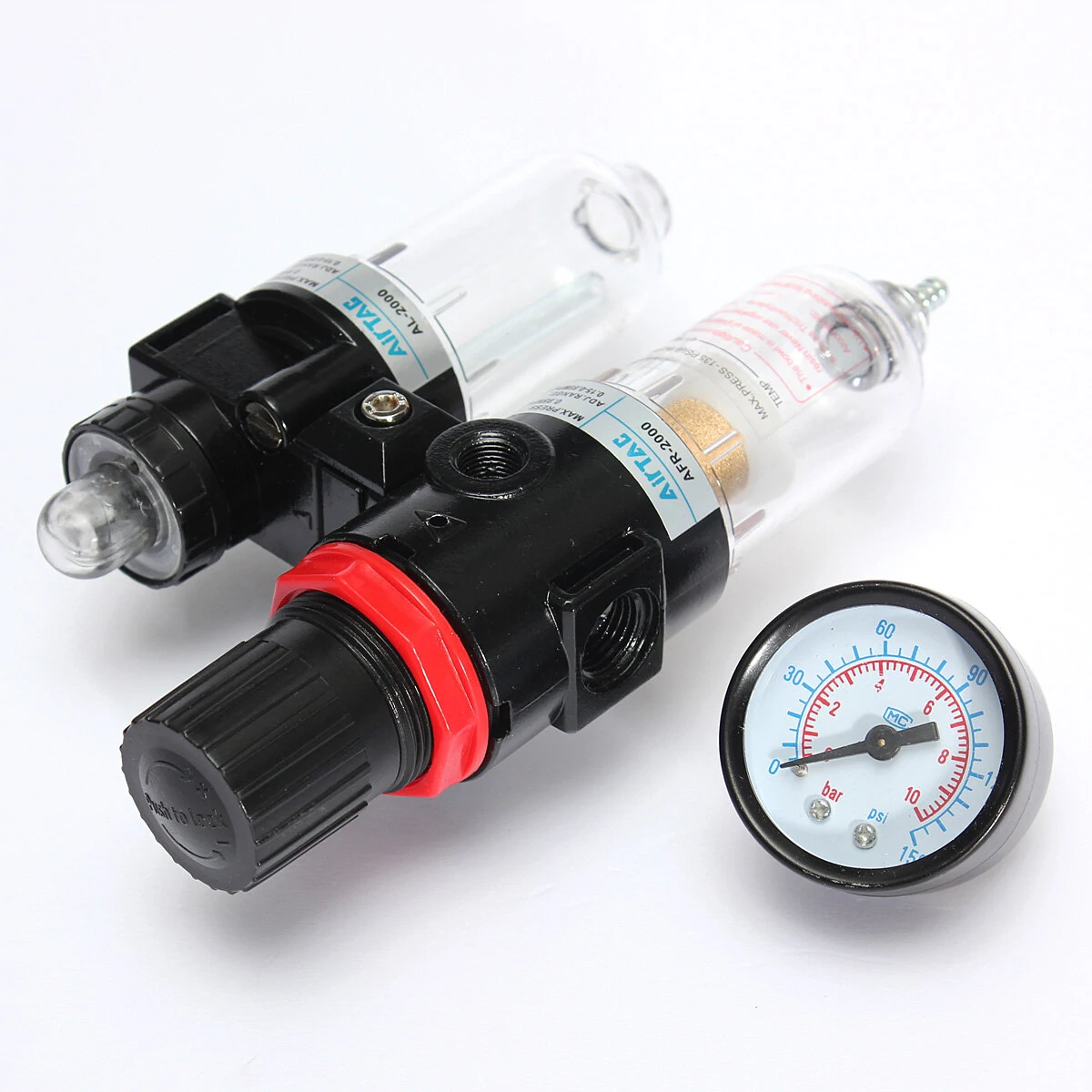 Air Pressure Regulator Water Separator Trap Filter Airbrush Compressor — view 5