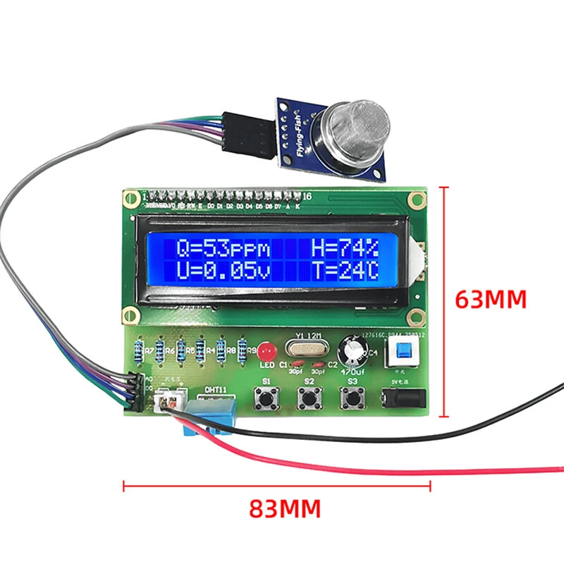 Air Quality Temperature Humidity Voltage Detection Kit Multi Gas Sensor Support MQ Series PCB Board Comprehensive Environmental Monitoring — view 4