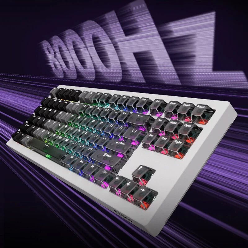 AKKO 5087 V3 HE Magnetic Switch Wired Mechanical Keyboard Hot-swappable Gasket Structure 8KHz Return Rate ARGB Backlight 0.005RT 32K Scanning Rate E-sports Gaming Keyboards — view 4
