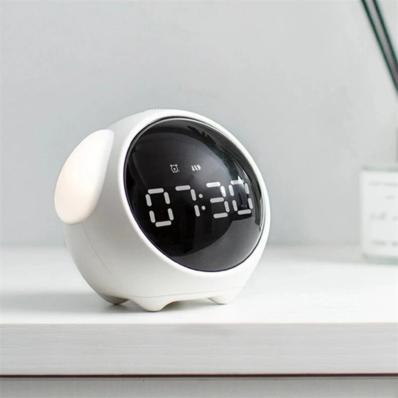 Alarm Clock with Cute Expression Voice-Activated Numpopularity Alarm Clocks Rechargeable LED Night Lights — view 5