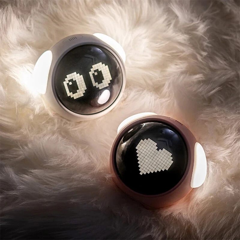 Alarm Clock with Cute Expression Voice-Activated Numpopularity Alarm Clocks Rechargeable LED Night Lights — view 6