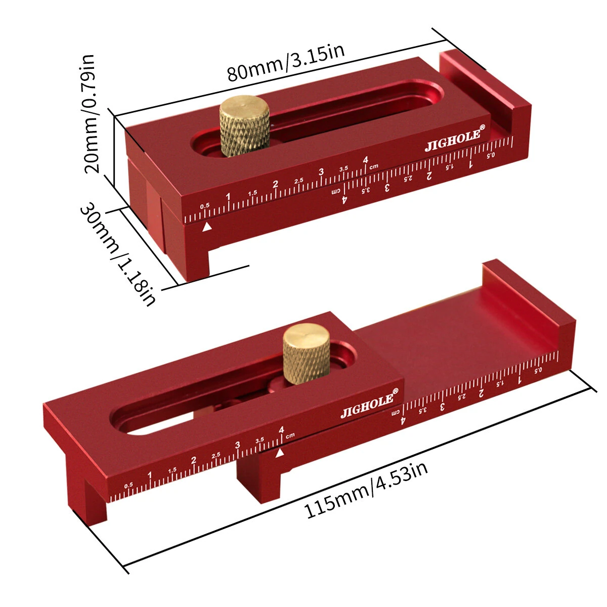 Aluminum Alloy Depth Gauge 5-40mm Gaps Gauge Woodworking Saw Gap Measuring Tool for Cutting Slotting Precision Metal Construction — view 5