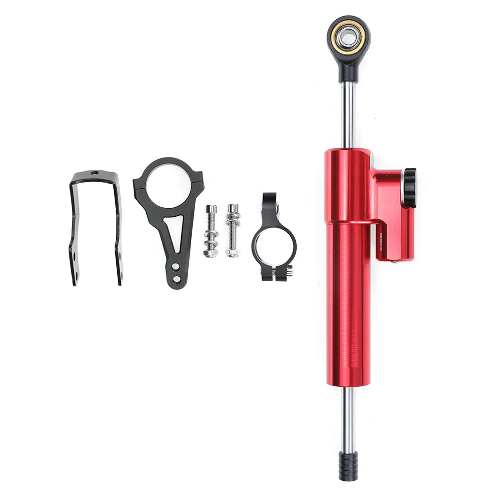 Aluminum Alloy Steering Damper With Damper Bracket Install Auxiliary Bracket For Three-bar Frame Scooter Boyueda S3 ANGWATT T1 Laotie TI30 T30 Xtron DT D88 T107 Pro — ANGWATT