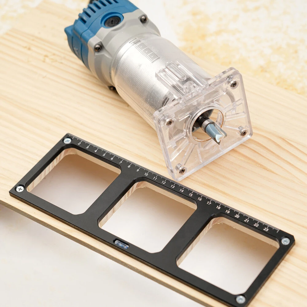 Aluminum Switch Socket Installation Template 86 Type Wall Outlet Mounting Guide for Woodworking No Electricity Needed Precision Router Template for Cabinet and Board Slotting