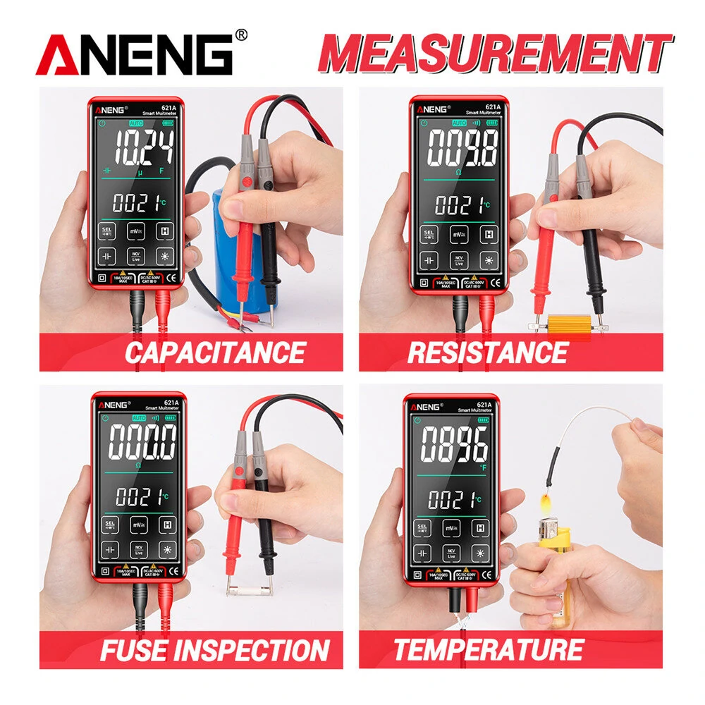 ANENG 621A 9999 Counts Auto Range Full-screen Touch Smart Digital Multimeter Rechargeable DC/AC Voltage Current Tester Meter — view 11