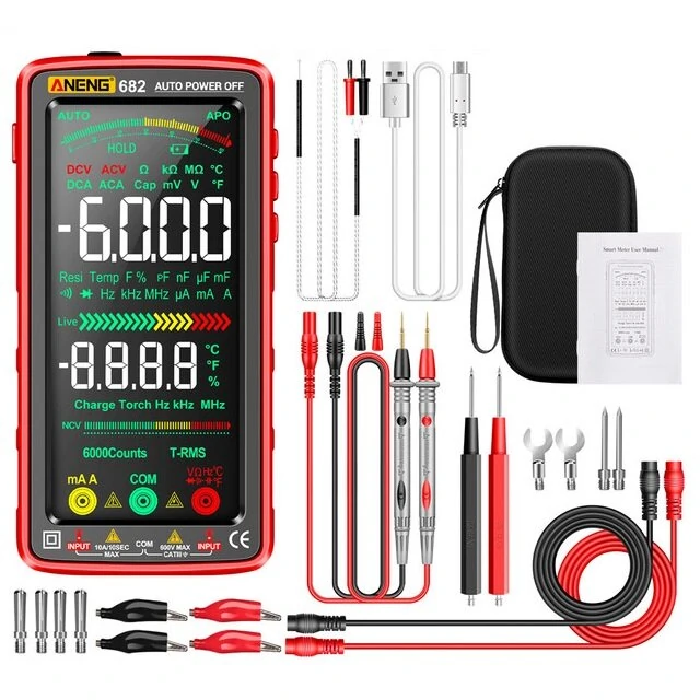 ANENG 682 Smart VA Reverse Multimeter AC/DC Ammeter Voltage Tester Rechargeable Electric Ohm Diode Tester Tools for Electrician — ANENG