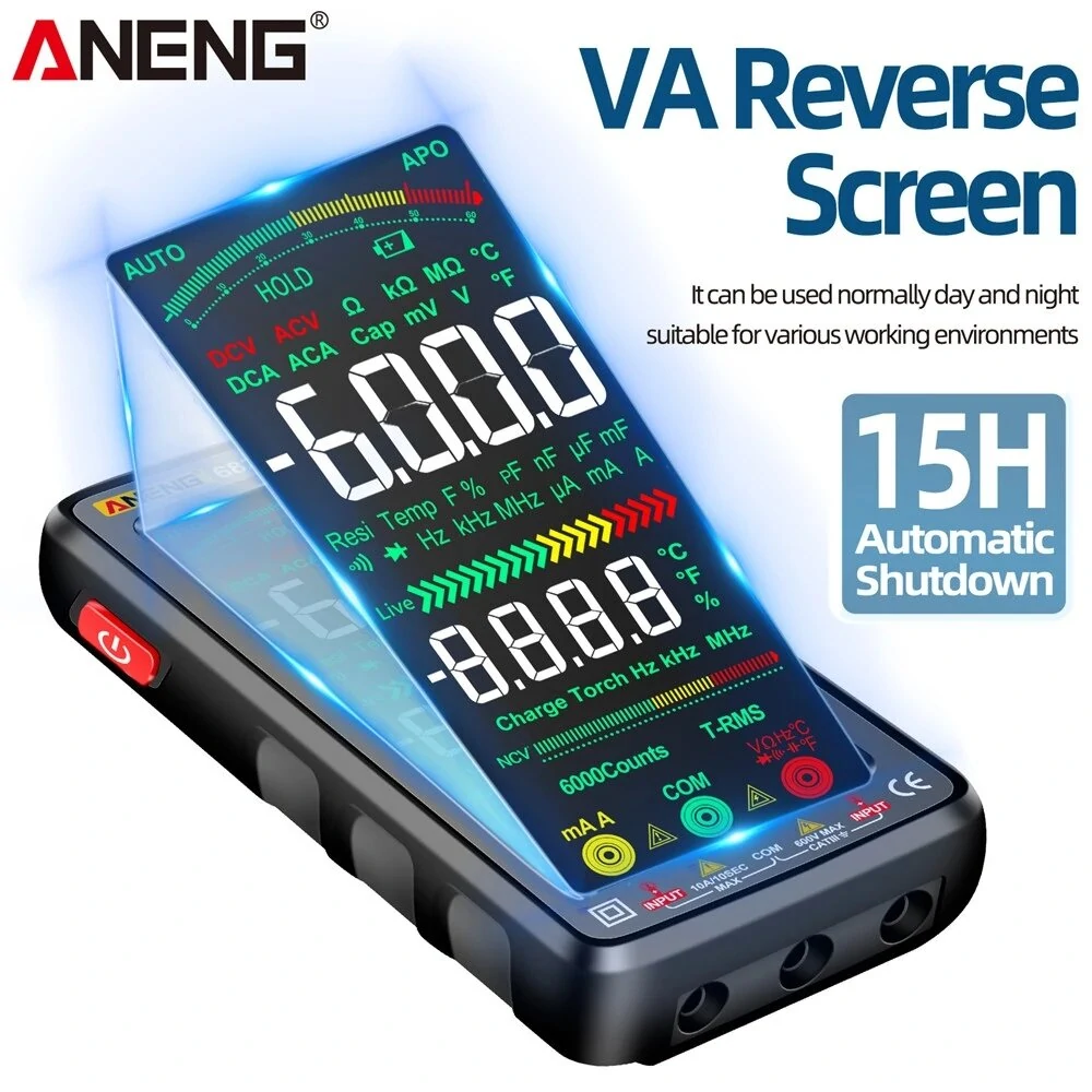ANENG 682 Smart VA Reverse Multimeter AC/DC Ammeter Voltage Tester Rechargeable Electric Ohm Diode Tester Tools for Electrician — view 4