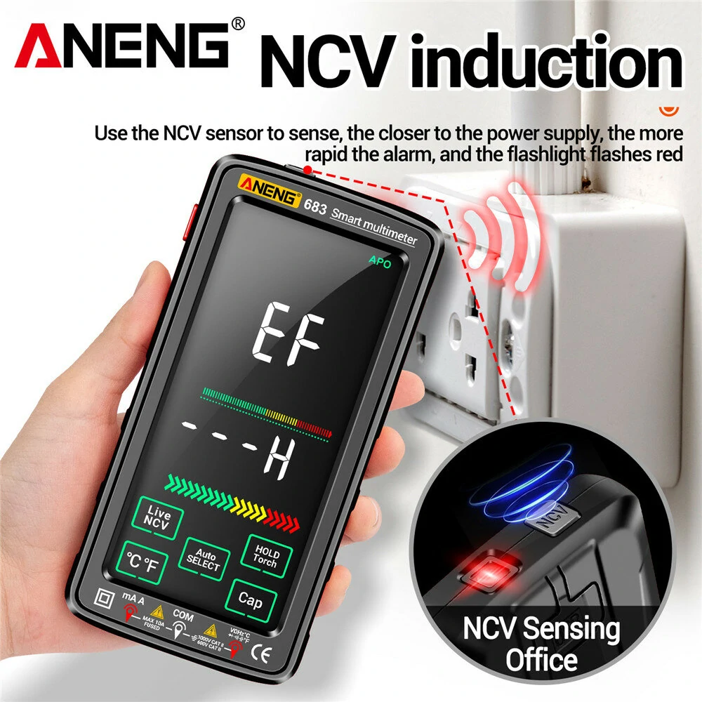 ANENG 683 Smart Multimeter High-end Touch 6000 Counts Multimetro Test Rechargeable Multitester AC/DC Voltage Tester Current Tool — view 4