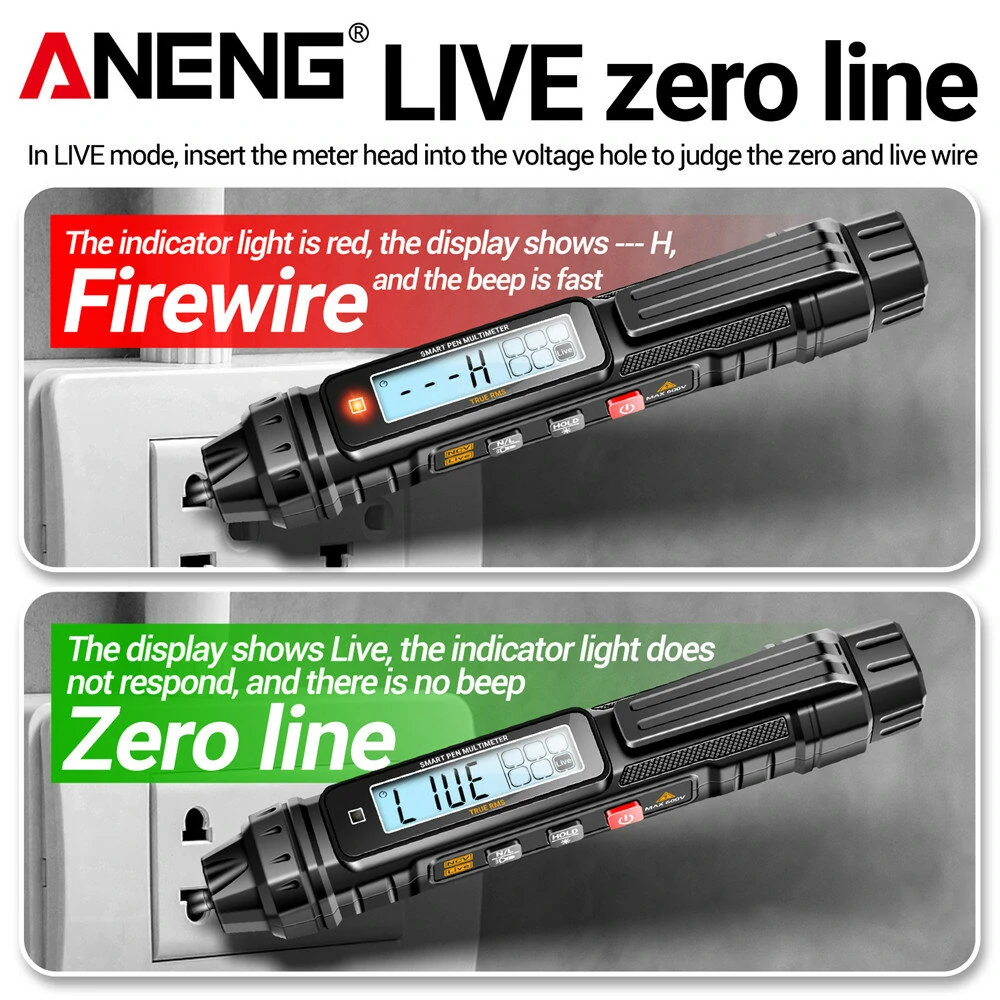 ANENG A3005 Digital Multimeter Pen Type 4000 Counts Professional Meter Non-Contact Auto AC/DC Voltage Ohm Diode Tester For Tool — view 7