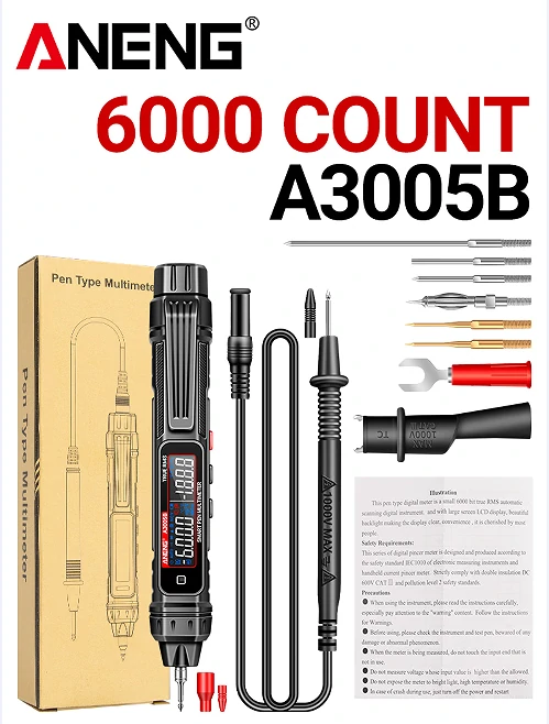 ANENG A3005B A3005BPro Digital Multimeter Smart Pen Type Multi-Functional Tester with Battery Standard/High Configuration Long-Lasting Performance — view 2