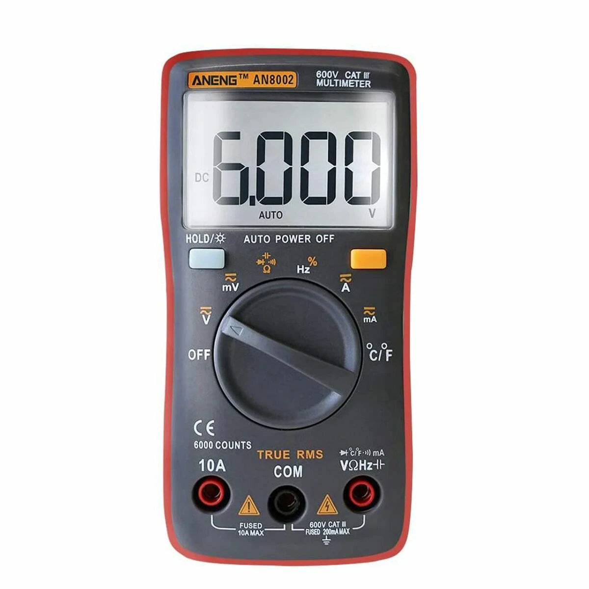 ANENG AN8002 Digital True RMS 6000 Counts Multimeter AC/DC Current Voltage Frequency Resistance Temperature Tester ℃/℉