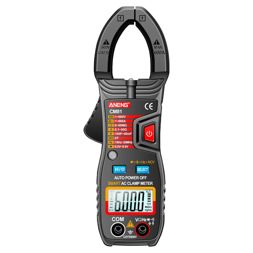 ANENG CM81 6000 Counts Auto Range NCV Digital Clamp Meter DC/AC Voltage Current Resistance Frequency Capacitance Tester — view 7