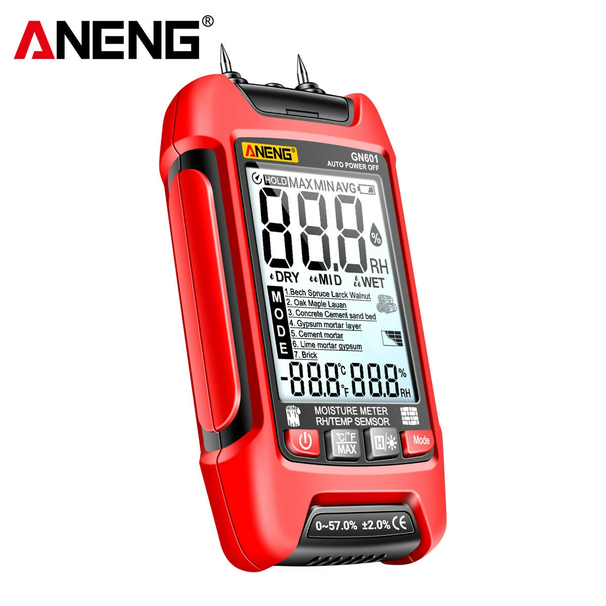 ANENG GN601 Moisture Meter - Accurate and Fast Water Content Testing without Battery - High Precision Moisture Analyzer for Wood  Paper  Grain and More — view 6