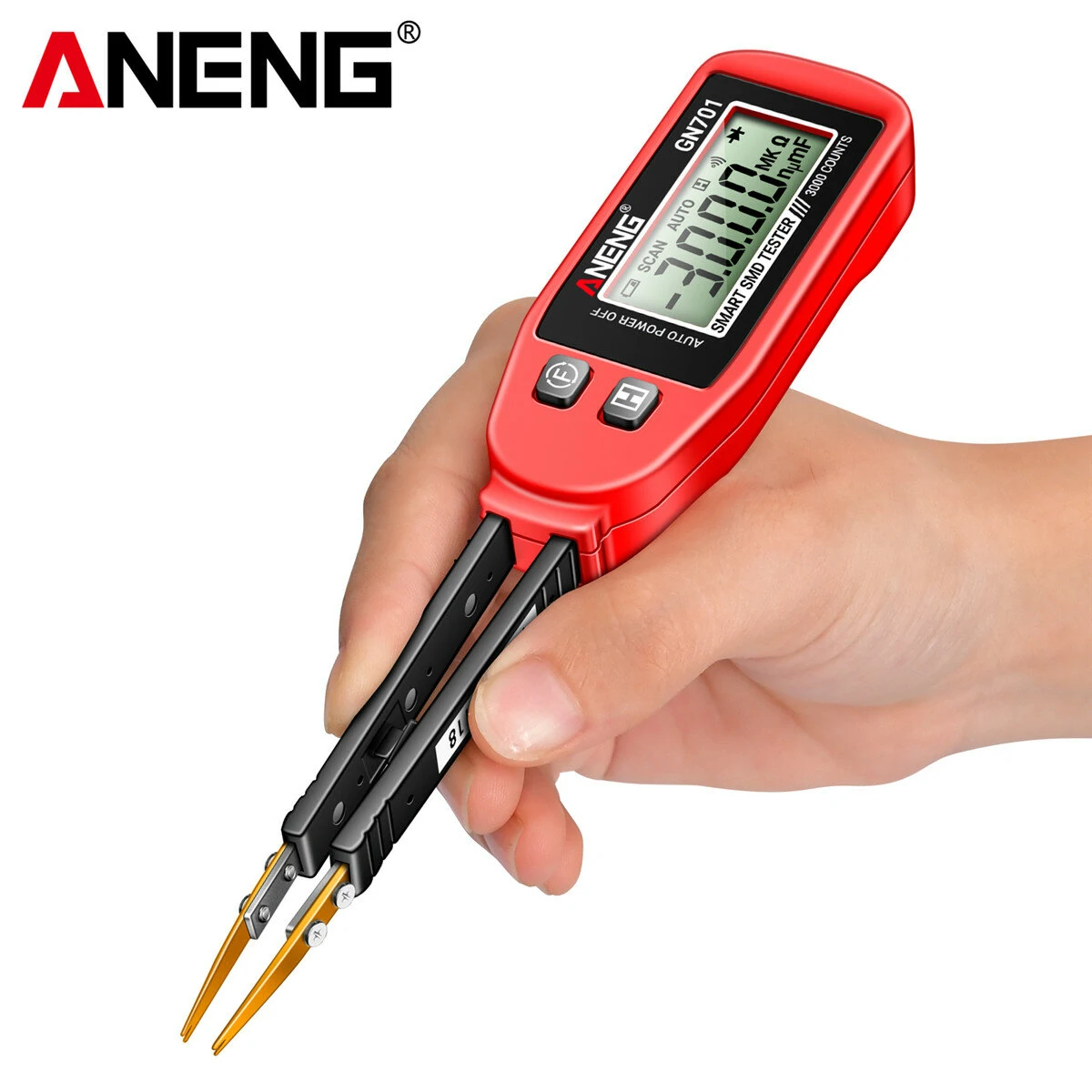 ANENG GN701 High Precision Smart SMD Tester Handheld Component Analysis Resistor Capacitor Diode Testing Secure CAT II Standard — view 3