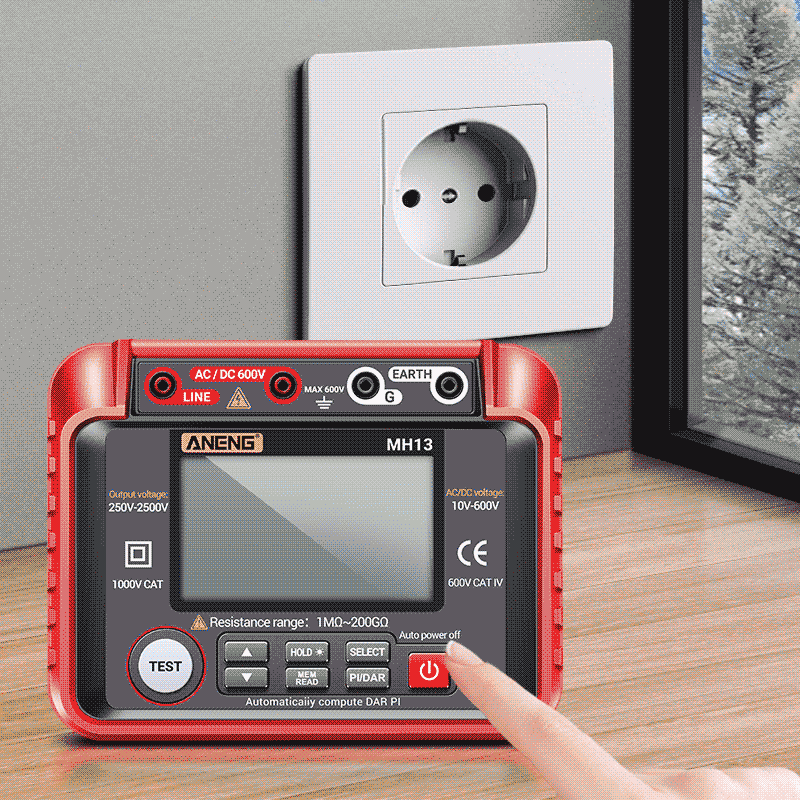 ANENG MH13 Megohmmeter Ohm Tester Digital Multimeter Megometro Insulation Earth High Voltage Resistance Meter Tester Tool — view 4