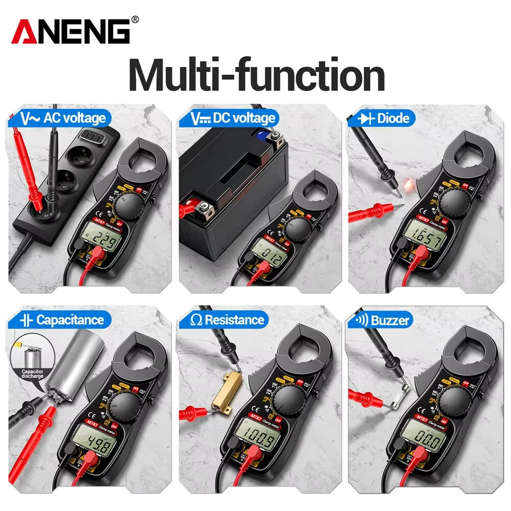 ANENG MT87 Digital Clamp Multimeter 400A AC Current Ammeter AC/DC Voltmeter Resistance Capacitance Tester — view 6