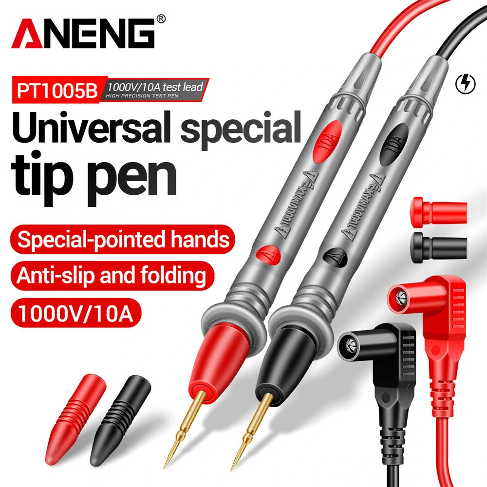 ANENG PT1005B 10A 1000V Digital Multimeter Probe Universal Test Lead Needle Pin Wire Pen Cable Kit Current Voltmeter Tester Wire — view 3